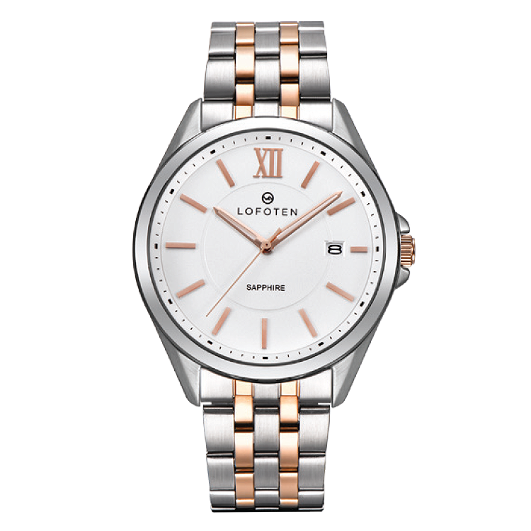 L-Heritage Silver and Rose Gold Steel Man